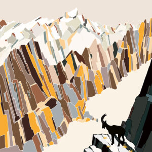 grand carnet postale haute montagne hiver