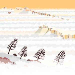 grand carnet postale Vercors Chartreuse nuages hiver