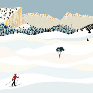 grand carnet postale arbre taille hiver fondeur
