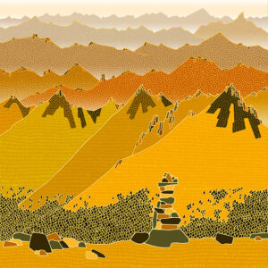 grand carnet postale le cairn automne
