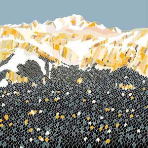 grand carnet postale Chartreuse Mont Blanc hiver