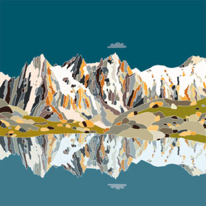 grand carnet postale aiguilles de Cham ete