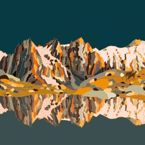 grand carnet postale aiguilles de Cham automne