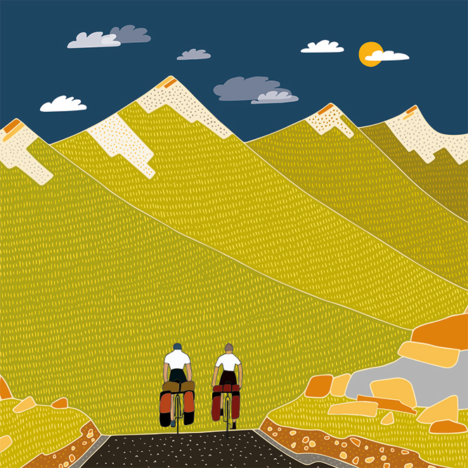 grand carnet postale rando cycliste