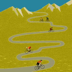 grand carnet postale route des Alpes