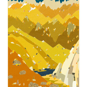 affiche montagnes loin automne