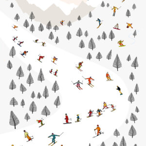 affiche Les skieurs