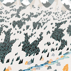 affiche montagnes joyeuses hiver PP