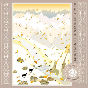 puzzle montagnes lointaines hiver